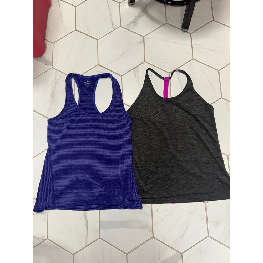 Athleta Womens Racerback Tank Top Bundle Lot‎ of 2  Size Small